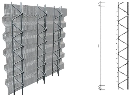 Siatka stalowa trapezowa do przerw roboczych RECOSTAL 2000 GT