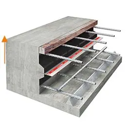 Siatka stalowa trapezowa do przerw roboczych z uszczelnieniem RECOSTAL 1000 F activ