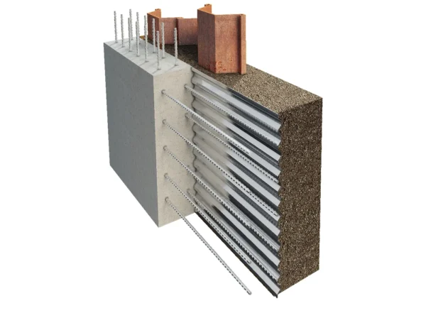 szalunek tracony wykonany z blachy trapezowej