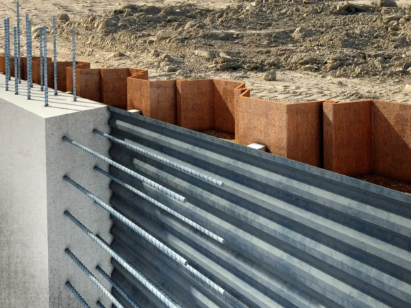 szalunek tracony wykonany z blachy trapezowej