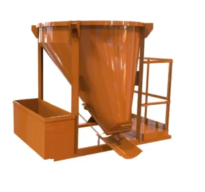 Pojemnik na beton z podestem boczny wylew