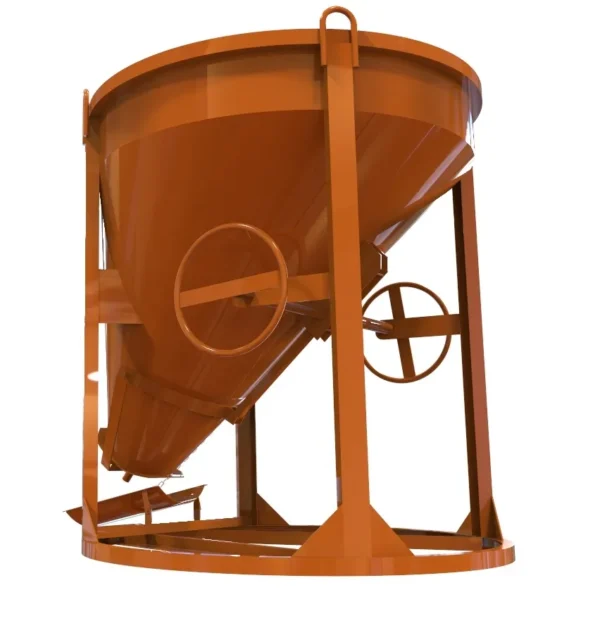 Pojemniki do betonu z wylewem skośnym